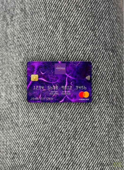 Laos Indochina Bank mastercard photolook recto